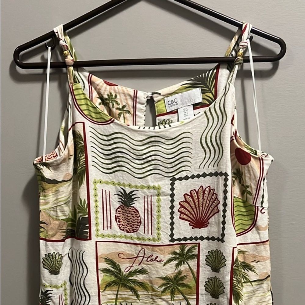 Linen Patterned Dress - Picture 4 of 7